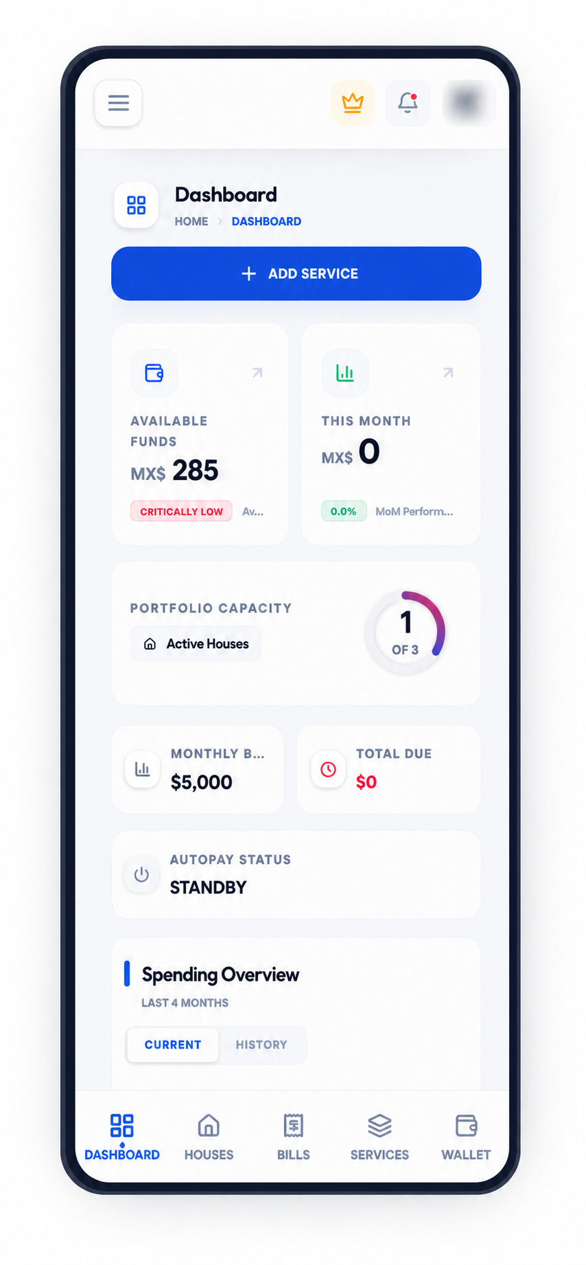 DomiPay Mobile App UI with payment sliders and wallet interface